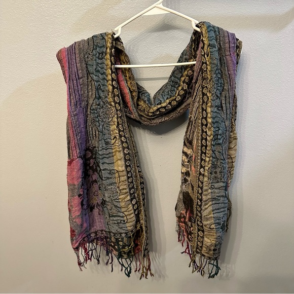 SALE: (set of 2) Urban Outfitters Striped Scarf + Floral Patchwork Scarf - Picture 13 of 13